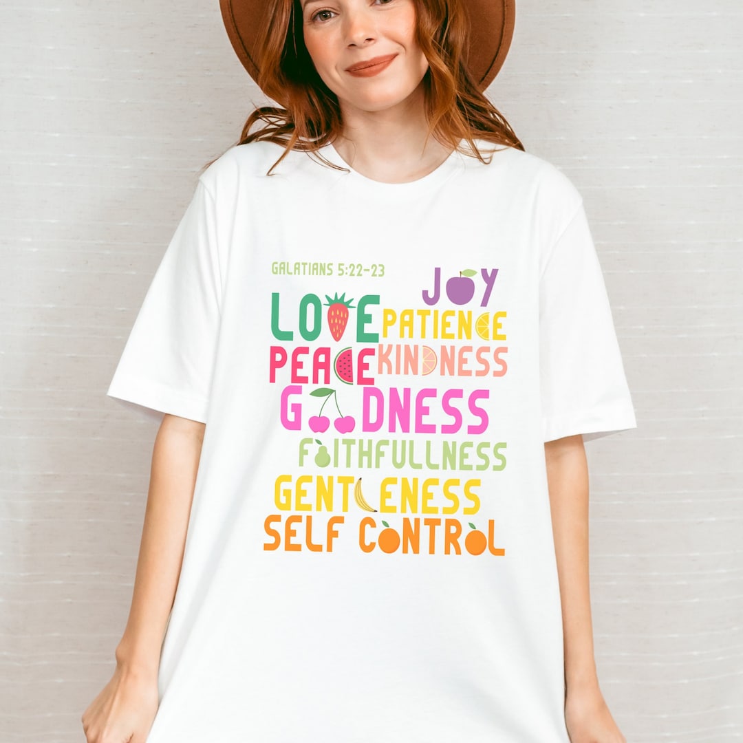 Fruit of the Spirit Shirt Bible Verse Shirt for Christians Scripture ...