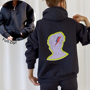 Zip Up Hoodie Y2K David of Michelangelo Trendy Art Shirt Aesthetic Hoodie Trendy shirt for Artists Gift Lets Dance Shirt Unisex Hoodie