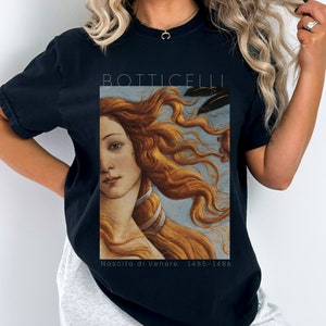 Nascita di Venere Botticelli T Shirt Birth of Venus Shirt Botticelli T Shirt Art lover Shirt Famous Art Painting Crewneck Trendy Art Shirt