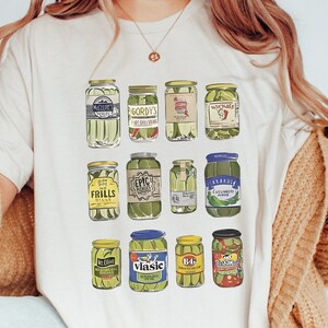 Pickle Shirt for Pickle lover Gift for her Canned Pickle T Shirt with Pickles Graphic Tee Vintage Canned Pickle Jar Tee Pickle lover shirt bild 3