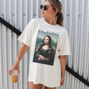 Leonardo da Vinci Shirt Mona Lisa T Shirt da Vinci Shirt Art lover Shirt Famous Art Shirt Painting Trendy Art clothing Gifts for artist