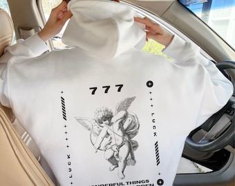 777 Angel Number Hoodie - Y2K Aesthetic Streetwear