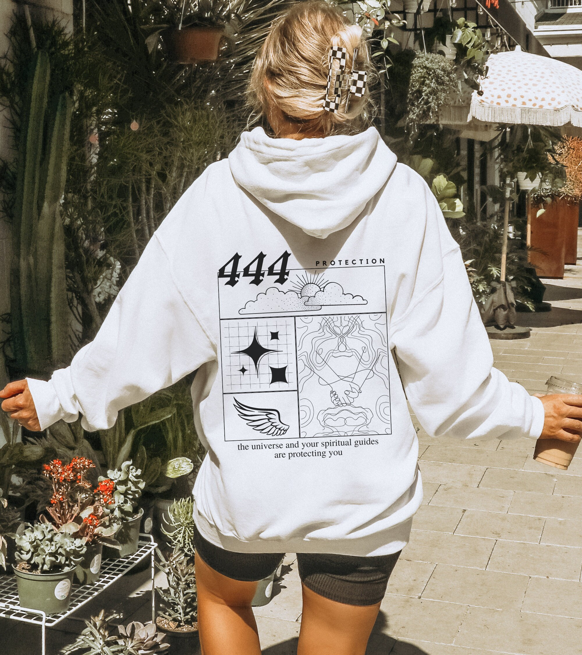 444 Angel Number Hoodie: Y2K Graphic Sweatshirt - Etsy