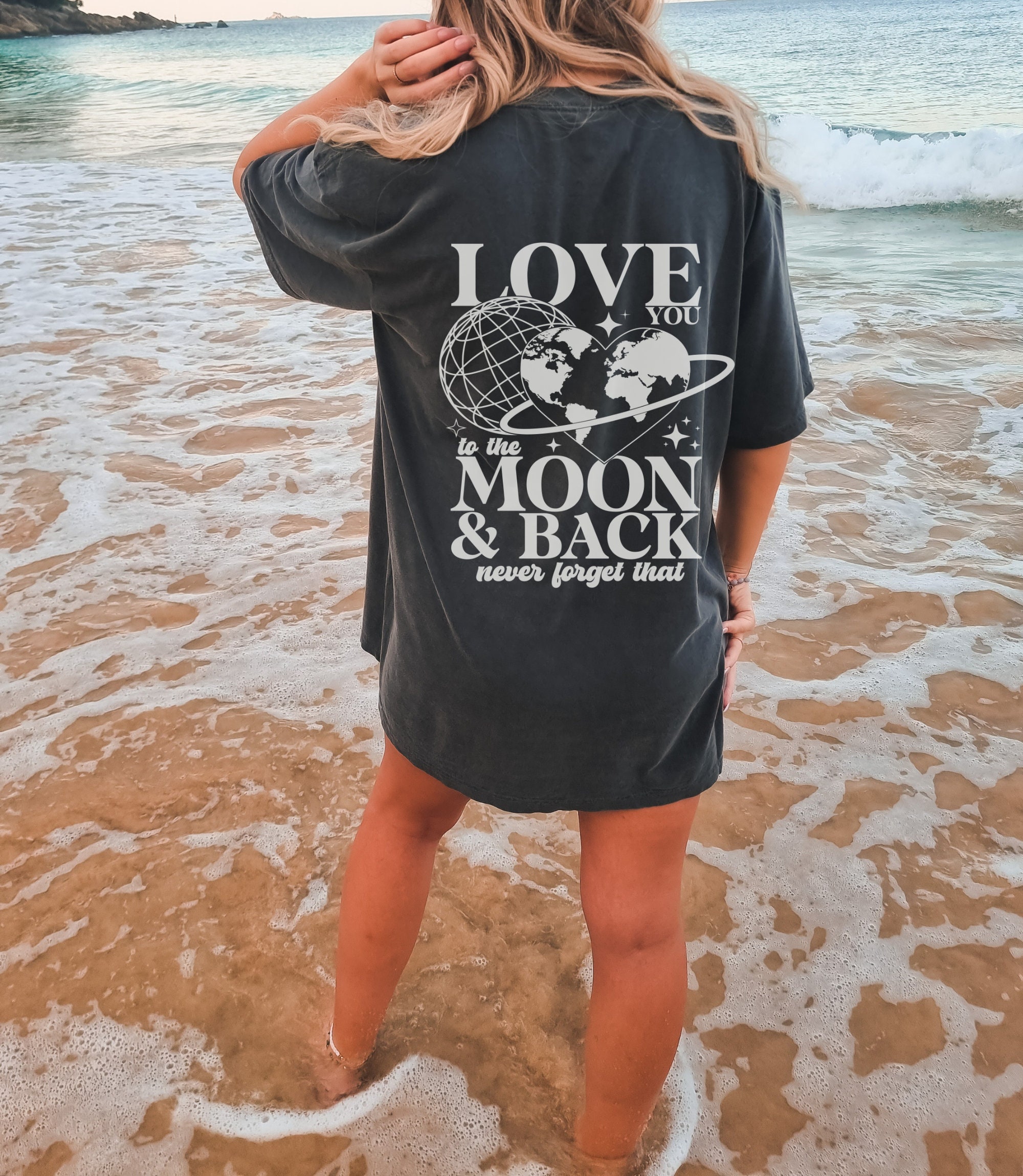 Love You To The Moon And Back - Personalized Custom All-over-print T-shirt main image 0