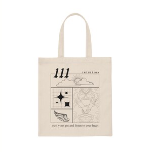 111 Angel Number Canvas Tote Bag - Shopping Bag Bild 3