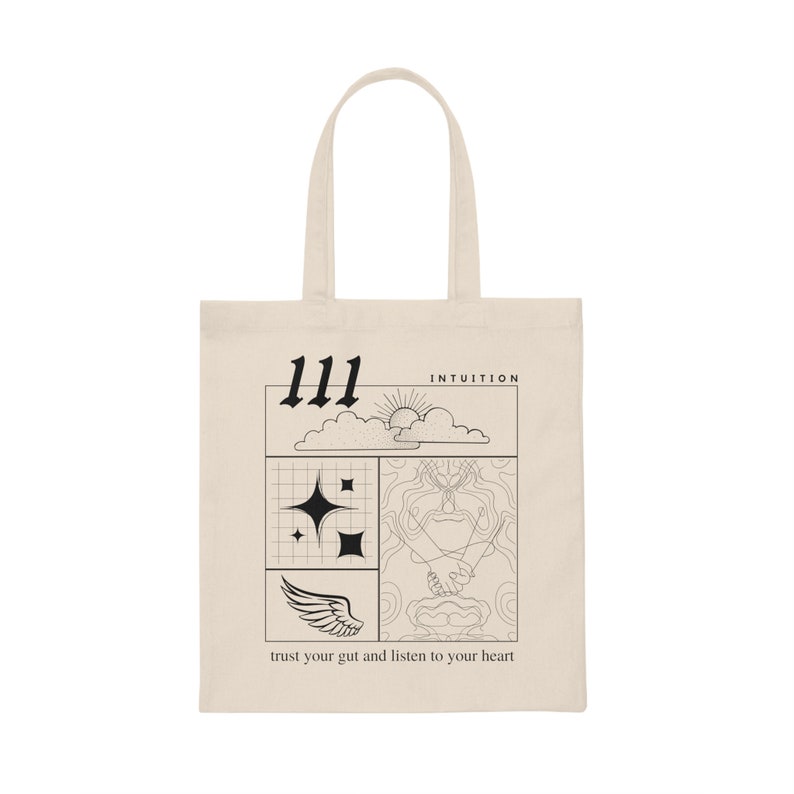 111 Angel Number Canvas Tote Bag - Shopping Bag Bild 3