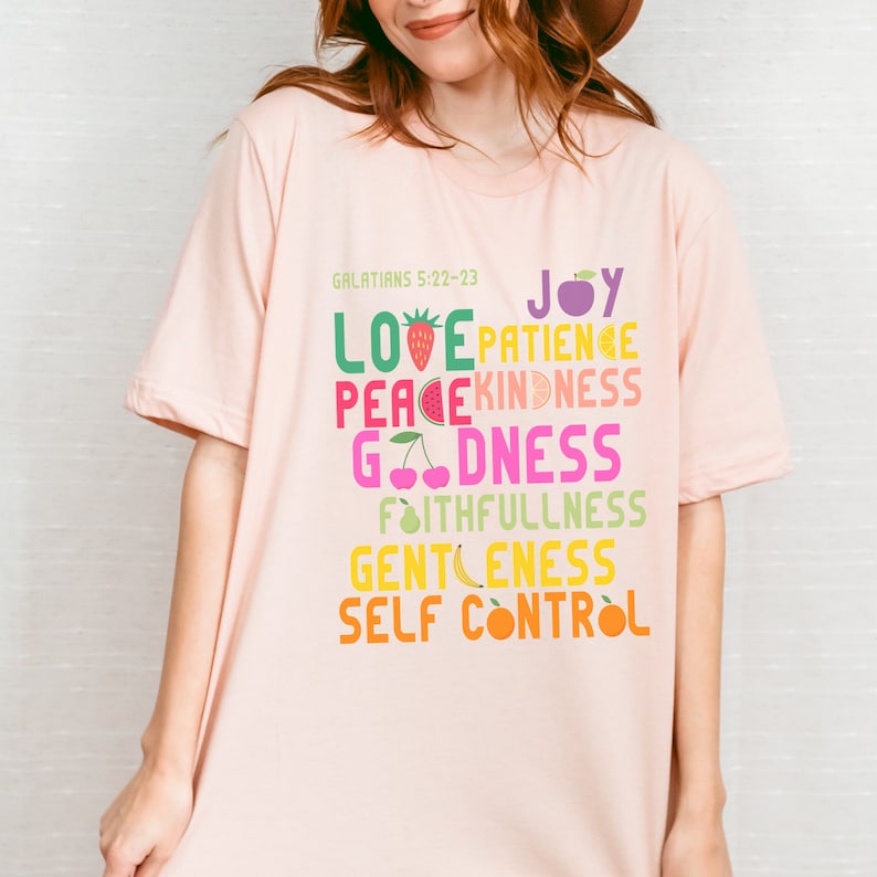 Fruit of the Spirit Shirt Bible Verse Shirt for Christians Scripture ...