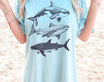 Whale Shark Shirt Summer T Shirt Coconut Girl Aesthetic