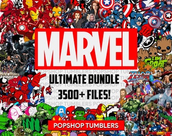 3500+ Mega Bundle LAYERED Files, Avangers, IronMan, Thor, Deadpool, Captain America, Spider Man, Superhero PNG SVG Files Cricut Silhouette