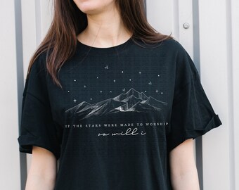 If The Stars Were Made To Worship Si Will I,  Inspirational  Transfer, Ready To Press DTF & Sublimation Prints, Ready to Ship,  #H36