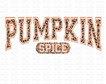 Pumkin Spice Fall DTF Transfers Ready To Press, Fall Transfer, Ready to Press SUBLIMATION Print #H36