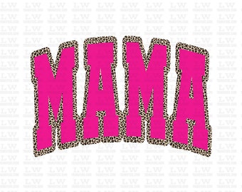 Mama Leopard Print DTF, Trendy Mama Varsity Transfer, Retro Mama Ready for Press DTF Transfer, Mama Gift For Mother's Day - MT29