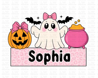 Personalized Girls Halloween DTF Transfer, Trendy Halloween Ready to Press Transfers, Kids Halloween DTF Spooky Vibes Shirt Design #H256