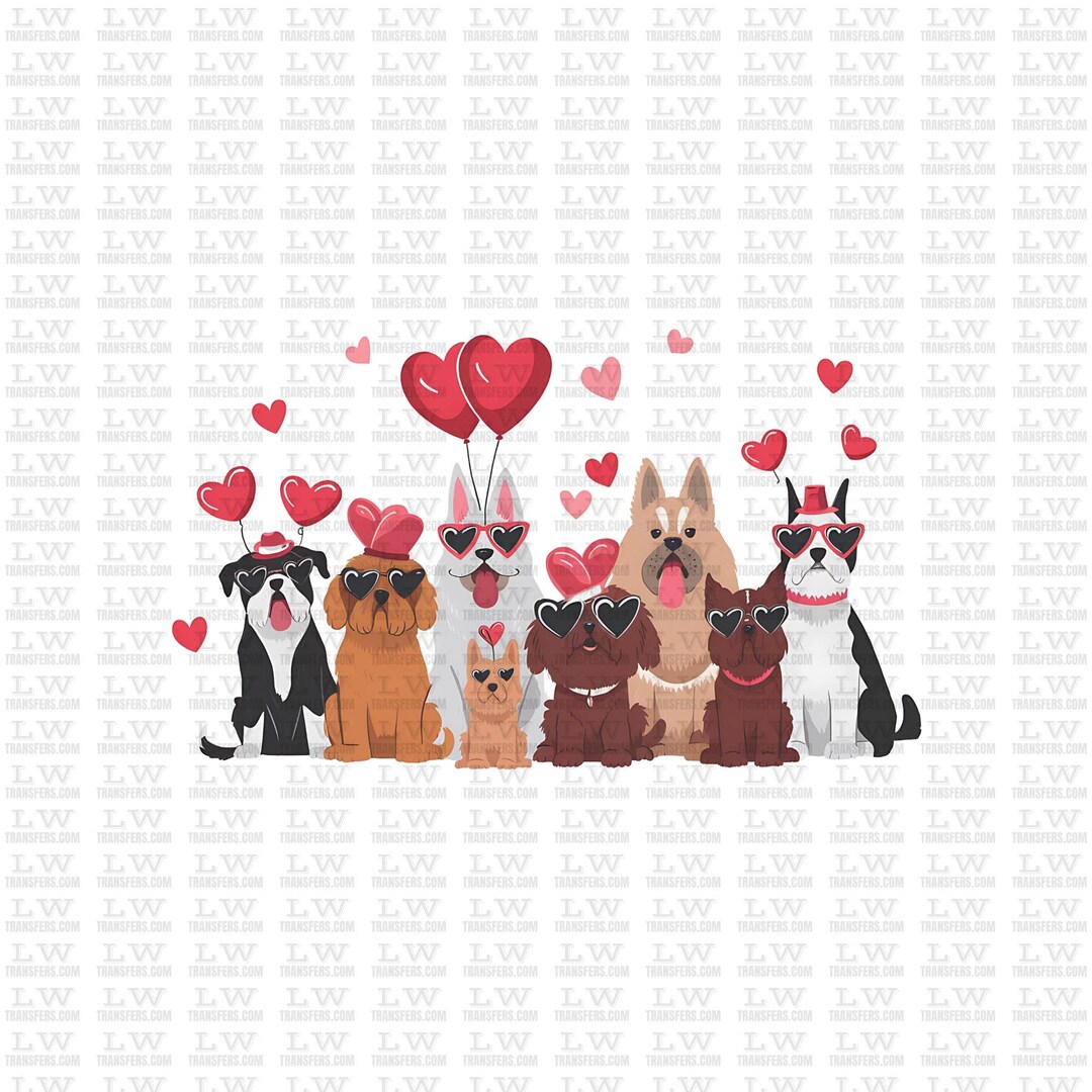 Valentines Day Dog Mom, DTF Transfers Ready to Press, Dtf Transfer ...
