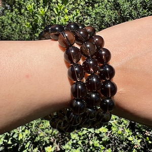 Smoky Quartz Crystal Bracelet for Protection |  Crystal Energy Jewelry | Healing Stone Bracelet | Healing Bracelet