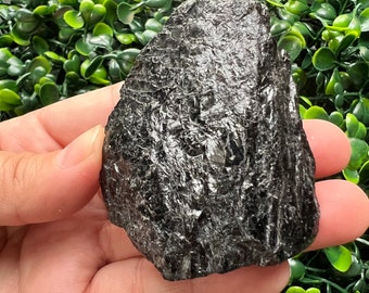Raw Black Tourmaline Crystal, Natural Protection Stone