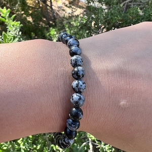 Snowflake Obsidian Bracelet