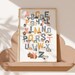 Alphabet Poster ABC Nursery Wall Art Educational Boho Kids Alphabet ...