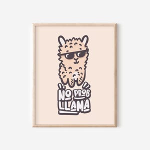 Lama Kinderzimmer Kunst: Alpaka Poster (Digitaler Download)