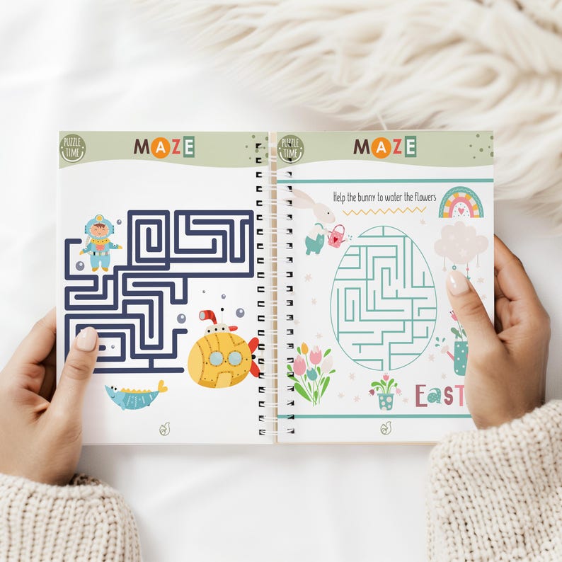 Maze Puzzles Activity Printable Games, Digital Puzzle Learning ...
