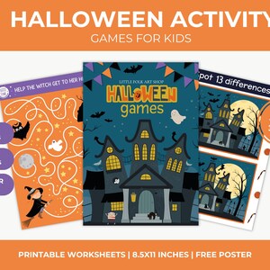 Pages d'activités d'Halloween pour enfants à imprimer
