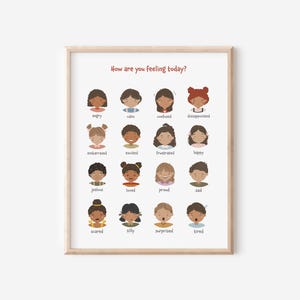 Ilustração de Quadro de Sentimentos para Imprimir | Flashcards para Sala de Aula de Educação Montessori para Cantinho da Calma | Cartões de Emoções Infantis para Imprimir