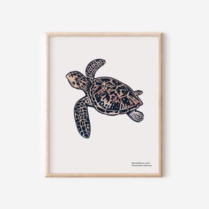 Sea Turtle Nursery Art Print: Marine Life Poster (PDF Prints)