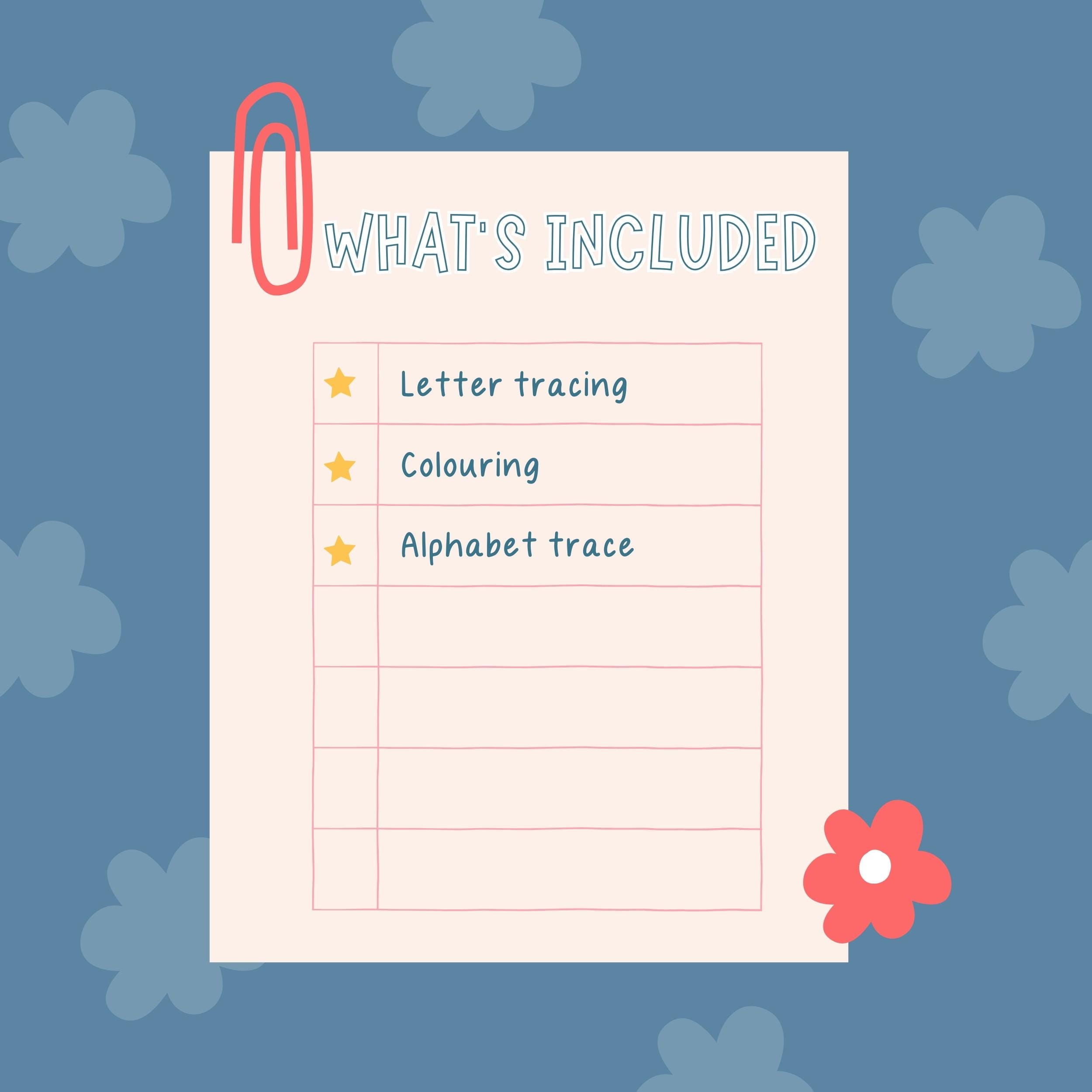 Alphabet Tracing Practice Coloring Busy Book Preschool Handwrting ...