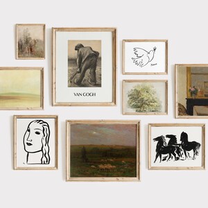 Maximalist Gallery Wall Art Set of 9, HIGH QUALITY Digital Download, Vintage Art Prints, Eclectic Art, Boho Art, Wall Prints Bundle