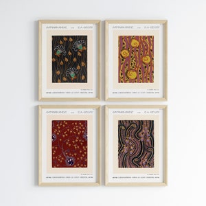 Gallery Wall Set of 4, HIGH QUALITY Digital Download, Art Deco, Art Nouveau, Eclectic Art, Abstract, Boho, Gallery Wall Art, Printable Art