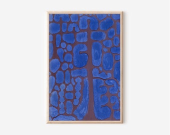 Eclectic Art, Abstract Art, Boho Print, Gallery Wall Art, Minimalist Printable Wall Art, Downloadable Art, Blue Art, Modern Art
