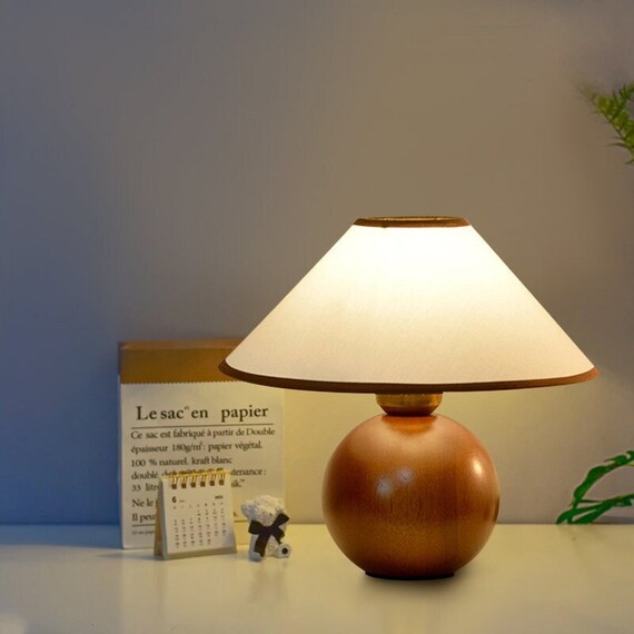 Round cheap wood lamp