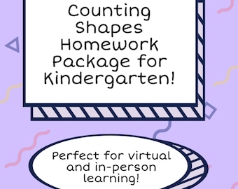 Counting Shapes: Homework Bundle for Kindergarten