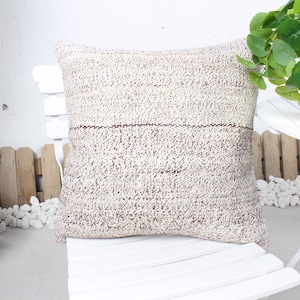 Almofada Boho, Capa de Fronha Boho, Almofada Kilim 20x20, Almofada Kilim Turca, Almofada Marrom, Almofada Monocromática Simples,