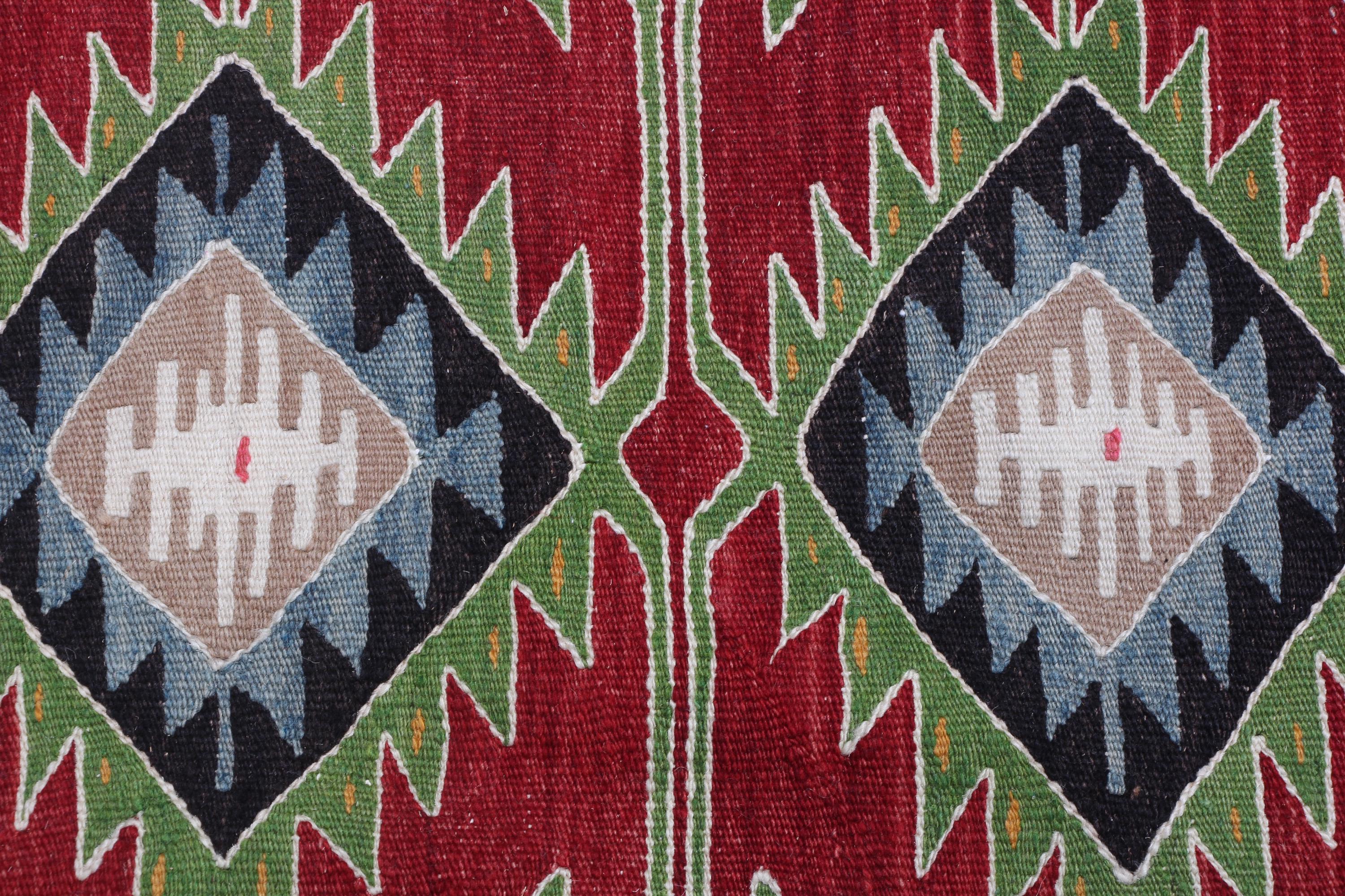 トルコキリム、ヴィンテージキリム、スモールキリム、幾何学模様の