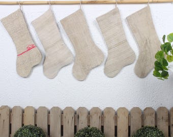 Meia de Natal Kilim feita à mão, tapete vintage para decoração de Natal, meia personalizada, meia de Natal rústica para família, presente único