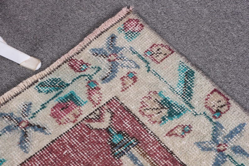 Turkish Rug Small Turkish Vintage Small Rug 2.8x4 Ft (84x123 Cm), Purple Oushak Rug - Etsy