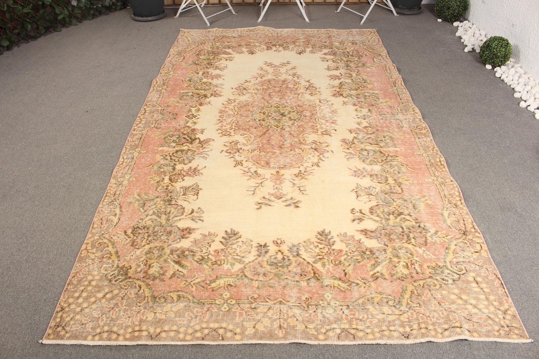 Turkish Large Rug, 5.4x9.3 Ft Vintage Rug, Brown Wool Rug - Etsy