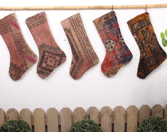 Meia de Natal, Meia de Natal Kilim, Meia de Tapete Antiga, Meia de Lareira, Calçados Festivos, Meia de Natal Personalizada
