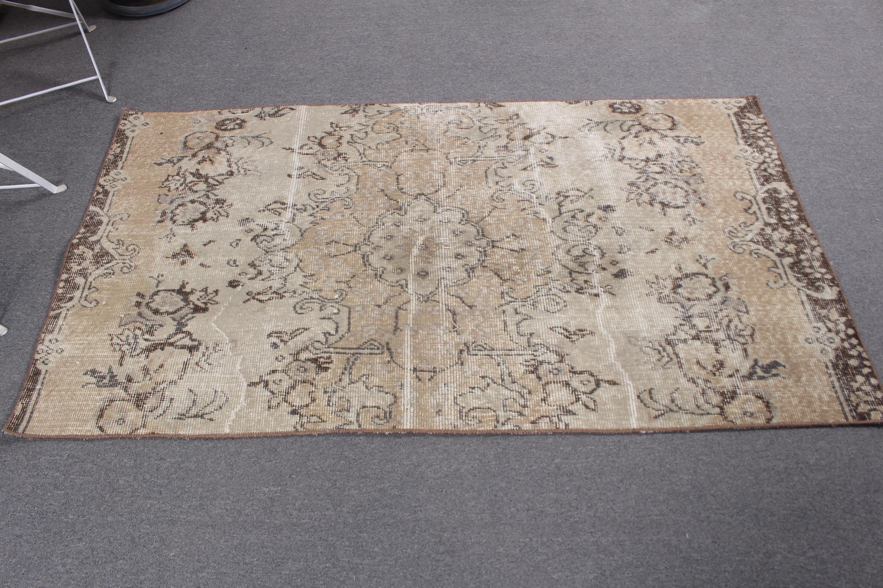 トルコ製ヴィンテージラグ、97 x 168 cm ベージュラグ