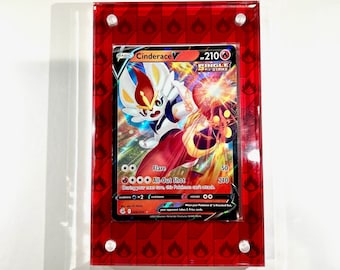 Poke Card FIRE TYPE Frame Display Case PSA Card Protection Single Storage Trading Cards Autographed Trading | Poke Protection Frame