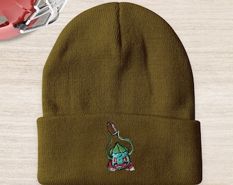 Berretto con ricamo Superbowl di Bulbasaur, berretto Poke, berretto invernale, berretto da football, berretto Pikachu, berretto Squirtle, berretto invernale Anime con teschio Poke