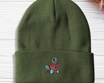Berretto con ricamo natalizio Squirtle Poke Beanie Beanie Cappello primaverile invernale Colori Berretto Charmander Berretto Bulbasaur Berretto invernale Anime Skull Cap Poke