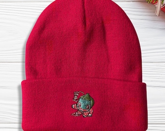 Bulbasaur Christmas Embroidery Beanie Poke Beanie Spring Winter Hat Multiple Colors Pika -chu Beanie Squirtle Beanie Winter Anime Skull Cap
