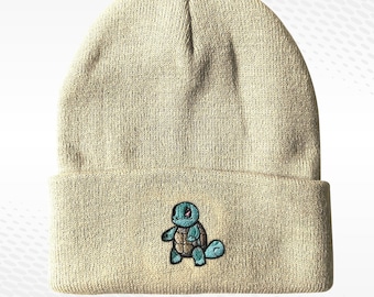 Squirtle Hat Embroidered Poke Beanie Spring Winter Hat Multiple Colors Pika -chu Beanie Charmander Beanie Bulbasaur Beanie Winter Anime Hat