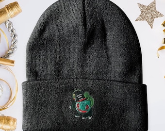 Berretto con ricamo di Capodanno di Bulbasaur, berretto invernale Poke, berretto Pikachu, berretto Squirtle, berretto invernale Anime Skull Cap Poke