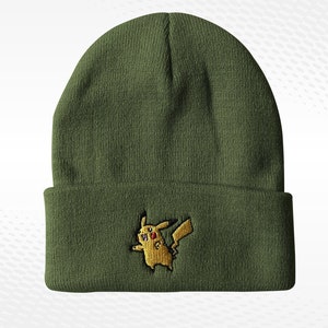 Pika -chu Hat Embroidered Poke Beanie Spring Winter Hat Multiple Colors Bulbasaur Beanie Charmander Beanie Squirtle Beanie Winter Anime Hat