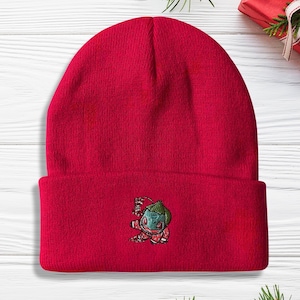 Bulbasaur Christmas Embroidery Beanie Poke Beanie Spring Winter Hat Multiple Colors Pika -chu Beanie Squirtle Beanie Winter Anime Skull Cap