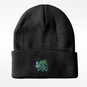 Bulbasaur Hat Embroidered Poke Beanie Spring Winter Hat Multiple Colors Pika -chu Beanie Charmander Beanie Squirtle Beanie Winter Anime Hat