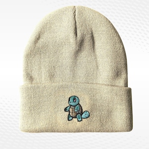 Squirtle Hat Embroidered Poke Beanie Spring Winter Hat Multiple Colors Pika -chu Beanie Charmander Beanie Bulbasaur Beanie Winter Anime Hat